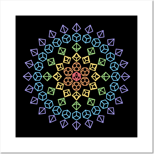 Polyhedral Dice Star Rainbow Wall Art by OfficialTeeDreams